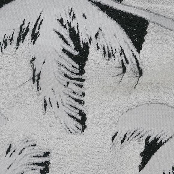 MARNI White Black Palm Tree Print Shift Dress Size 42 Approx US 6 Midi Length - Picture 4 of 4